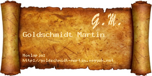 Goldschmidt Martin névjegykártya